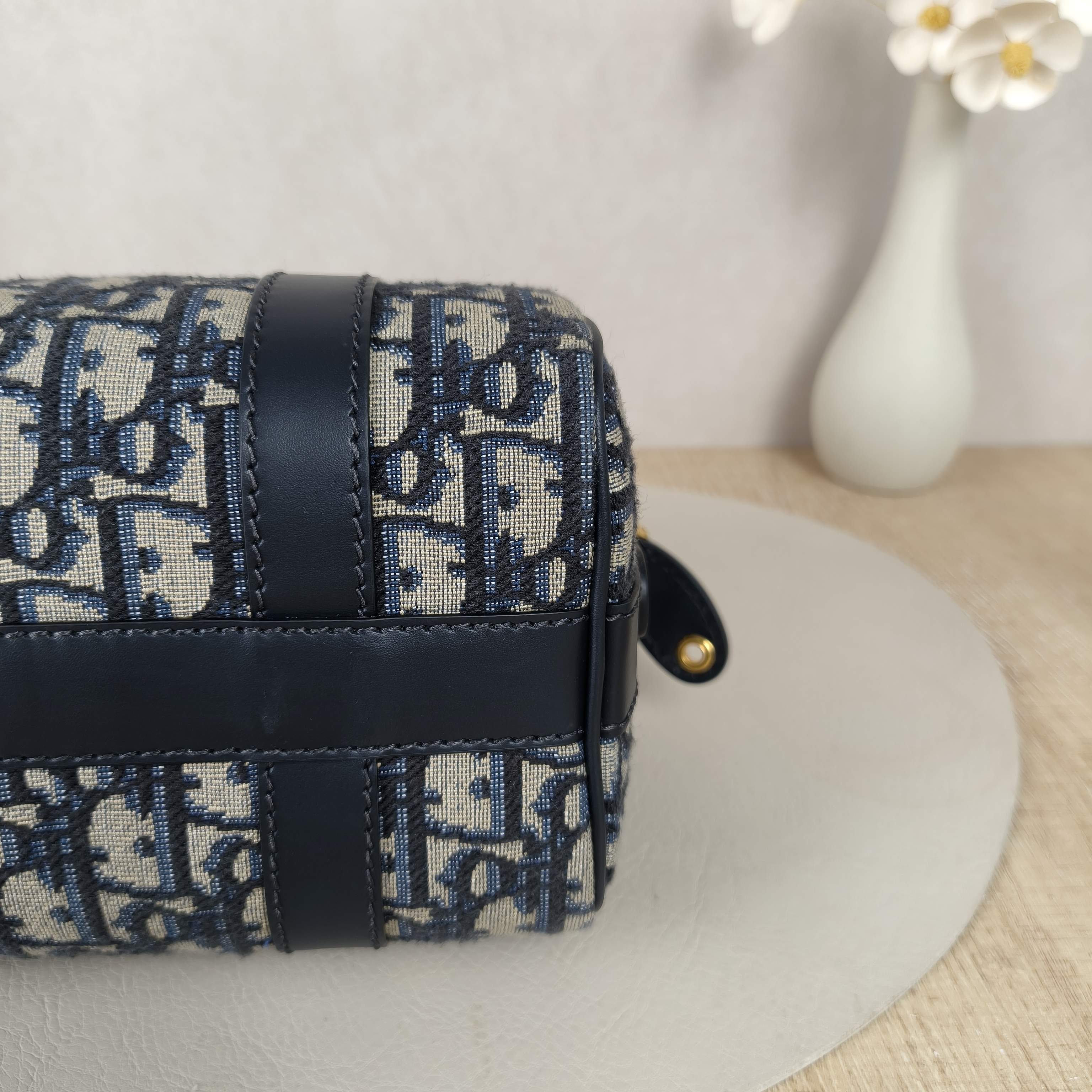 DIOR Crossbody Bag Groove 20 Top Handle Bag Blue Canvas Small20.5 × 12 × 13.5 cm — cover view 9 of 10