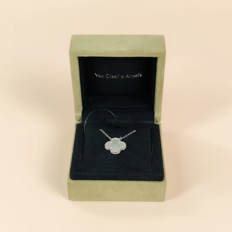 Van Cleef & Arpels Necklace Alhambra Alhambra Collection Necklace White Mother-of-Pearl Pearl · White Mother-of-Pearl 18KW hite Gold Vintage Small… — cover view 8 of 10