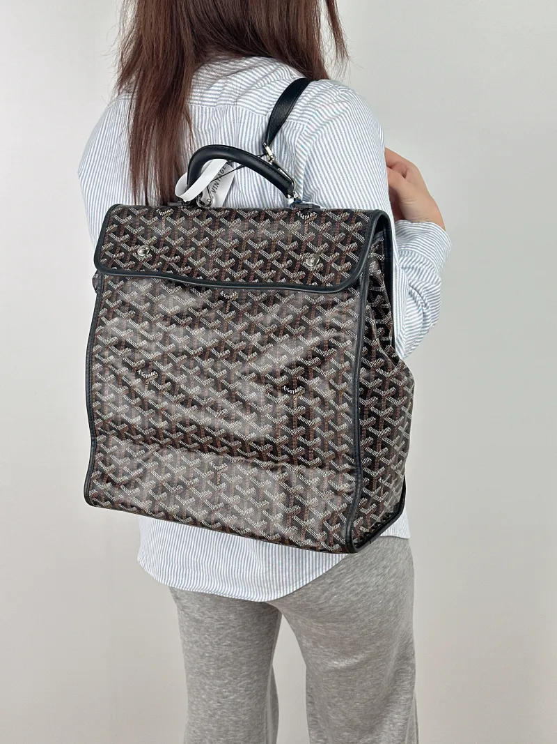 GOYARD Backpack SAINT LEGER Backpack Black ine Canvas One Size 34 × 15 × 37 cm — on-model view 1 of 2