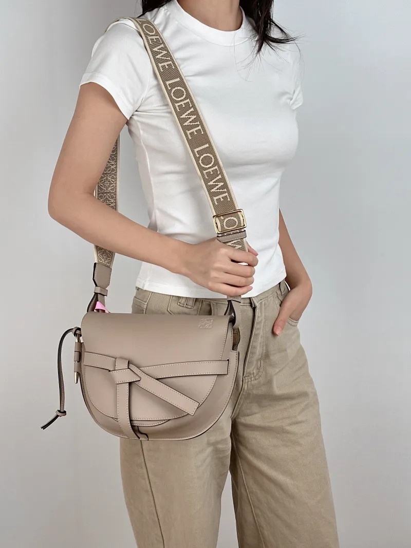 LOEWE Crossbody Bag Gate Calfskin Medium 25 × 11.5 × 19 cm — on-model view 1 of 2