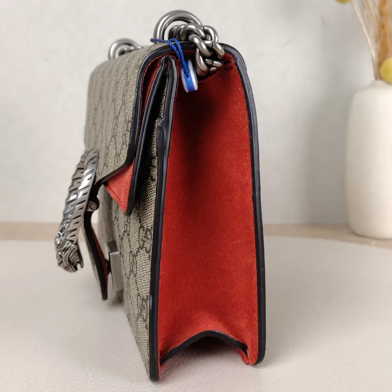 GUCCI Crossbody Bag Dionysus Red PVC Mini 20 × 5 × 15.5 cm — detail view 1 of 13