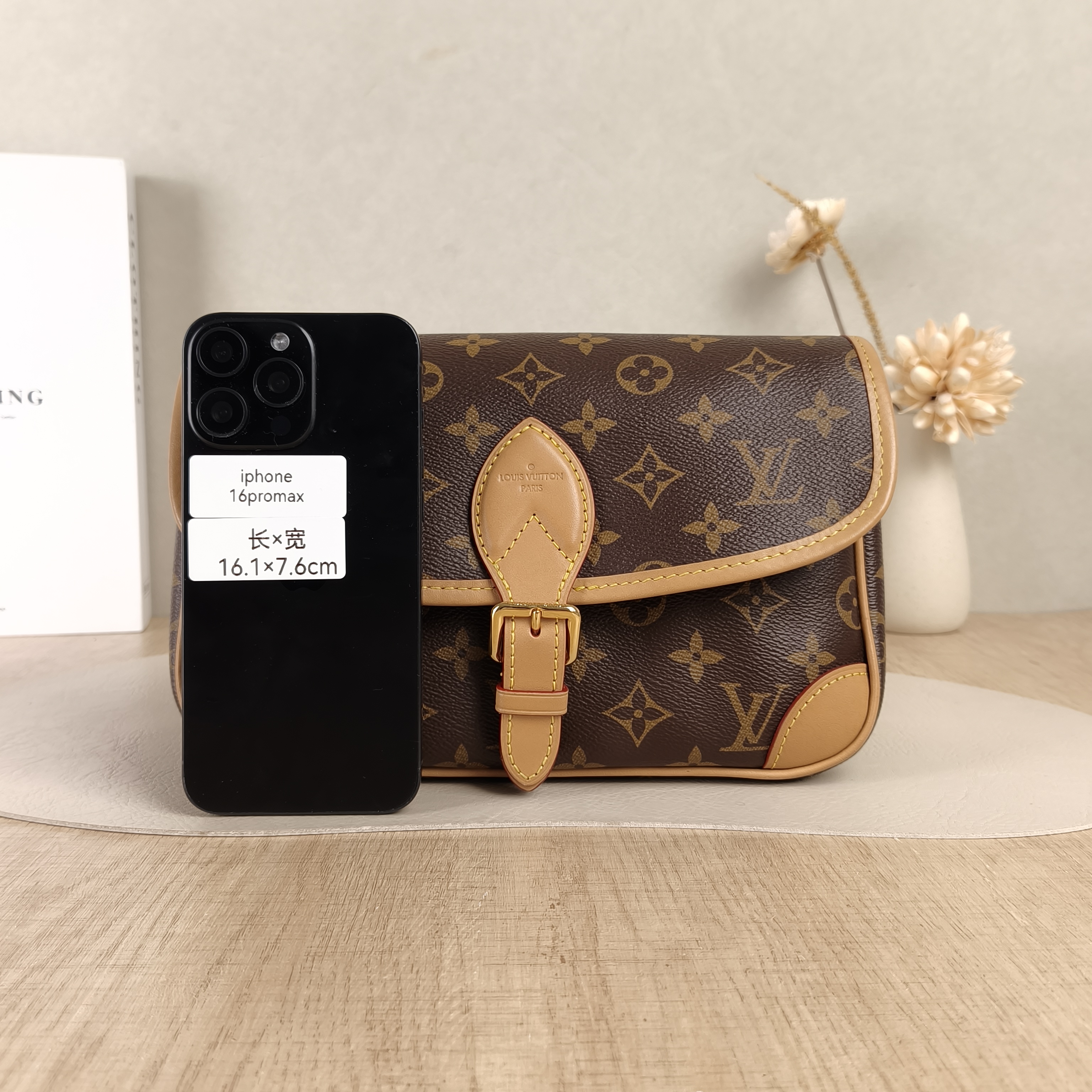 Louis Vuitton diane Baguette Bag Small Monogrampvc Microchip Edition · Dust Bag Two Straps · 24 × 9 × 15 cm — cover view 2 of 5