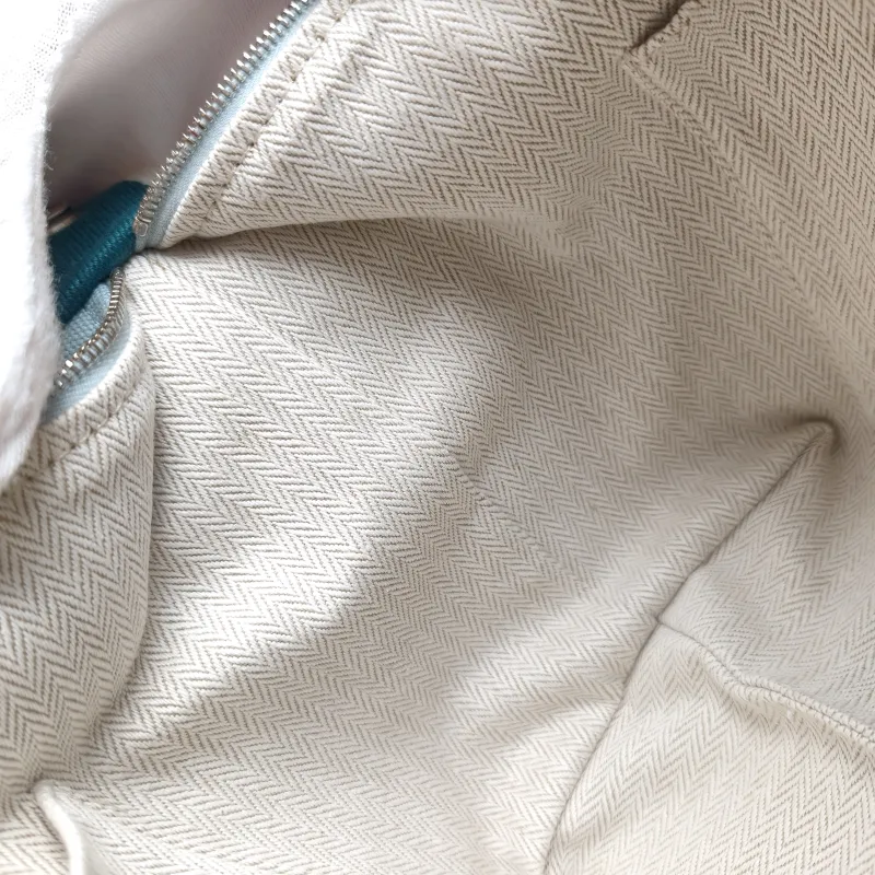 Hermès Top Handle Bag bride-a-brac Blue Canvas Small 21 × 12 × 27 cm — detail view 2 of 12