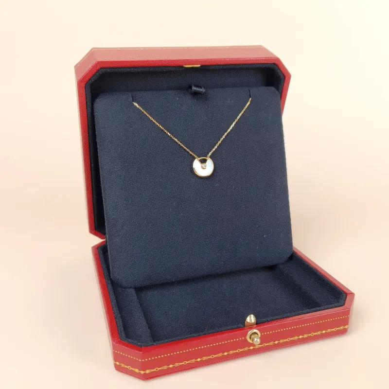 CARTIER Necklace Amulette de Necklace Pearl · White Mother-of-Pearl 18KY ellow Gold Small 40cm — cover view 8 of 10