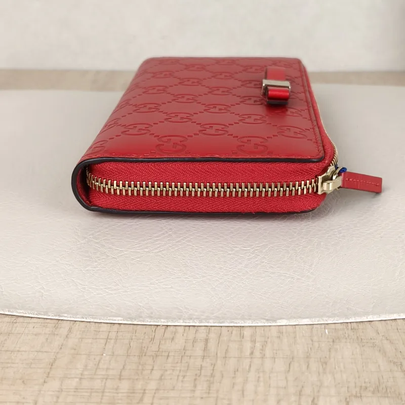 GUCCI Wallet Wallet Red Calfskin19 × 2.5 × 10 cm — detail view 2 of 12