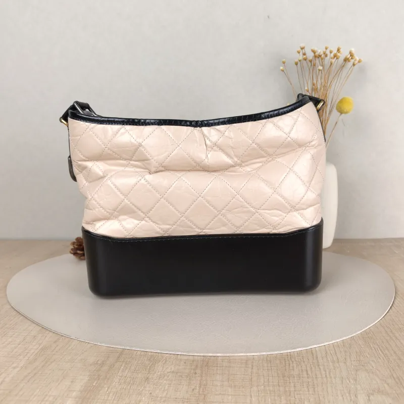 Chanel Crossbody Bag Gabrielle Gabrielle Bag Beige Black Large28 × 10 × 23 cm