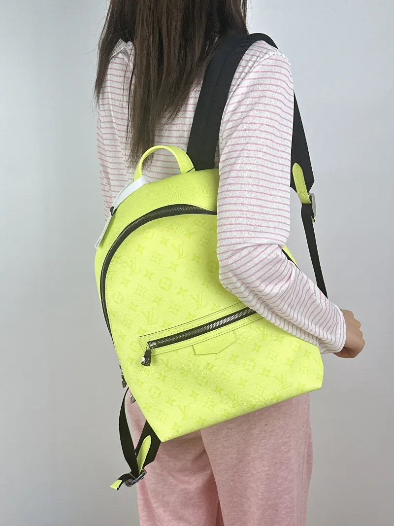 Louis Vuitton Backpack Discovery Slim Backpack Green PVC · Calfskin One Size28 × 13 × 38 cm — on-model view 1 of 3