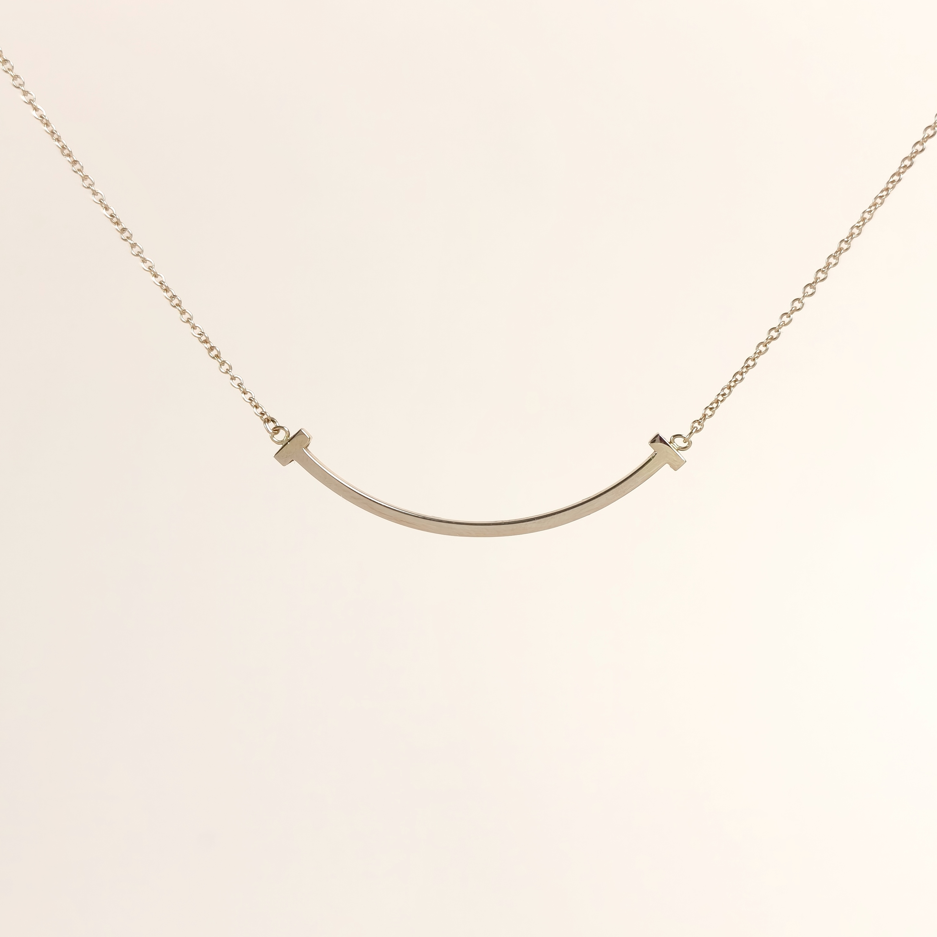 Tiffany&Co. Necklace T Collection Small Smile Necklace Gold18k Small46cm