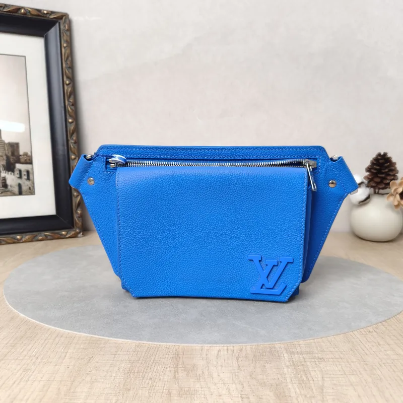 Louis Vuitton Belt Bag Takeoff Sling Belt Bag Blue Calfskin One Size30 × 3 × 16 cm