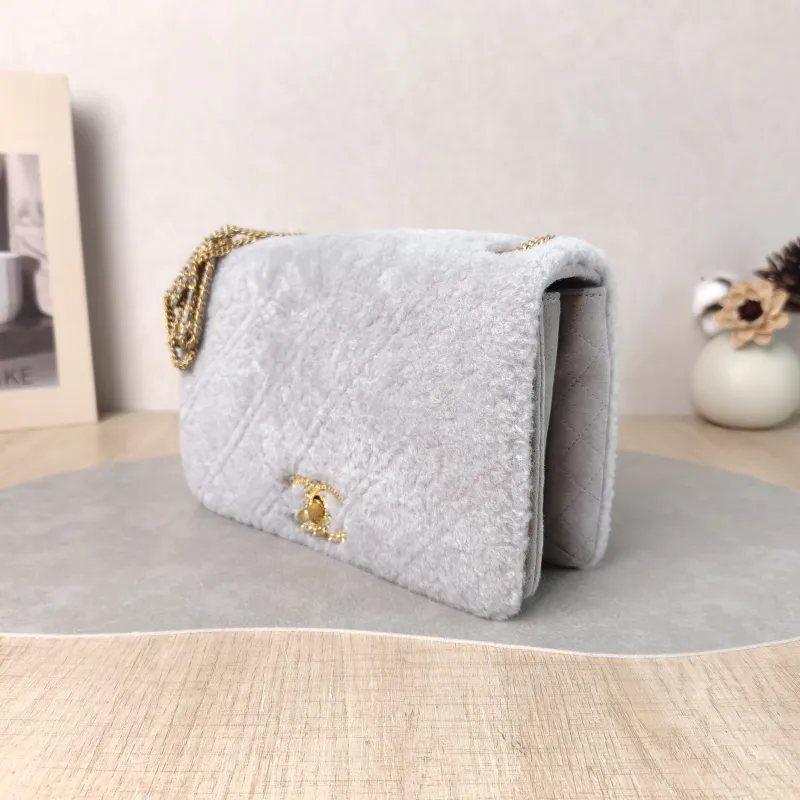 Chanel Crossbody Bag CF Shoulder Crossbody Bag Grey One Size 22 × 8 × 14 cm — cover view 4 of 6
