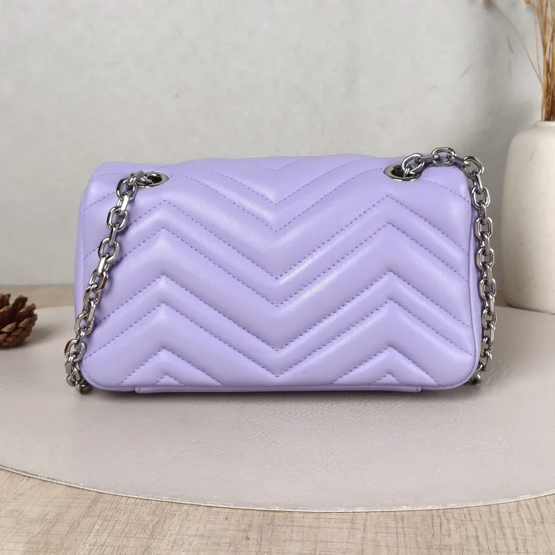 GUCCI Crossbody Bag GG Marmont Small Marmont 22 Lambskin Small 22 × 6 × 13 cm — cover view 2 of 6
