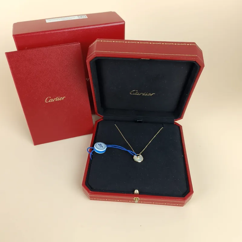 CARTIER Necklace Amulette de Necklace Pearl · White Mother-of-Pearl 18KY ellow Gold Small 41cm — cover view 8 of 8