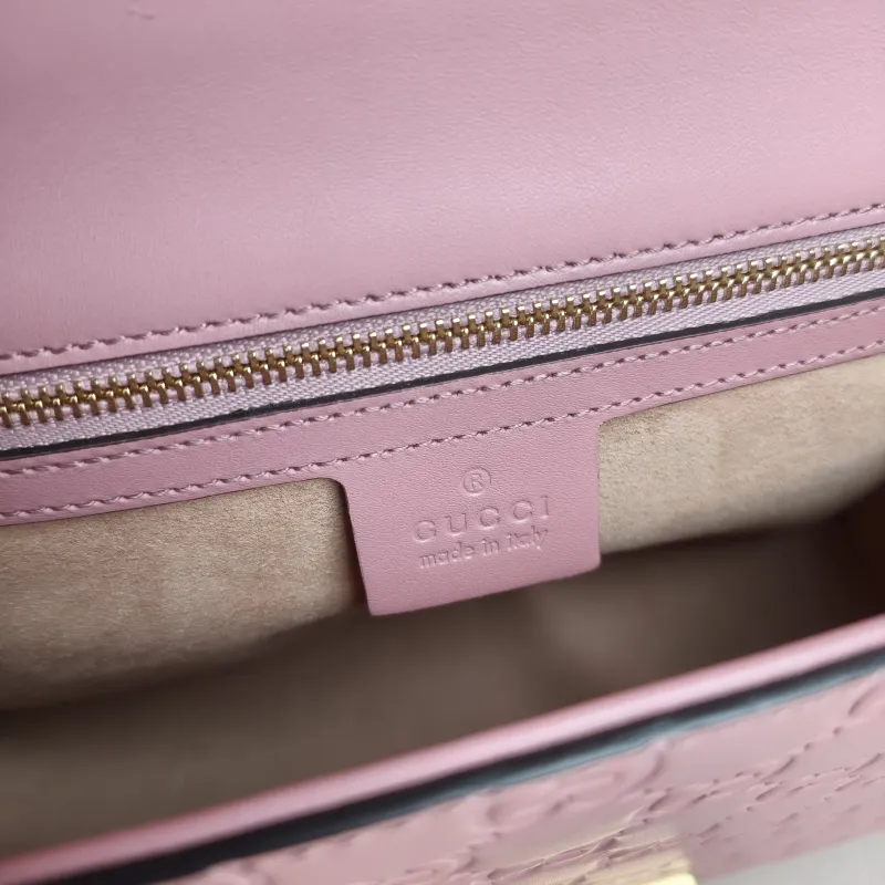 GUCCI Crossbody Bag Padlock Pink Calfskin Medium30 × 10 × 19 cm — detail view 2 of 11