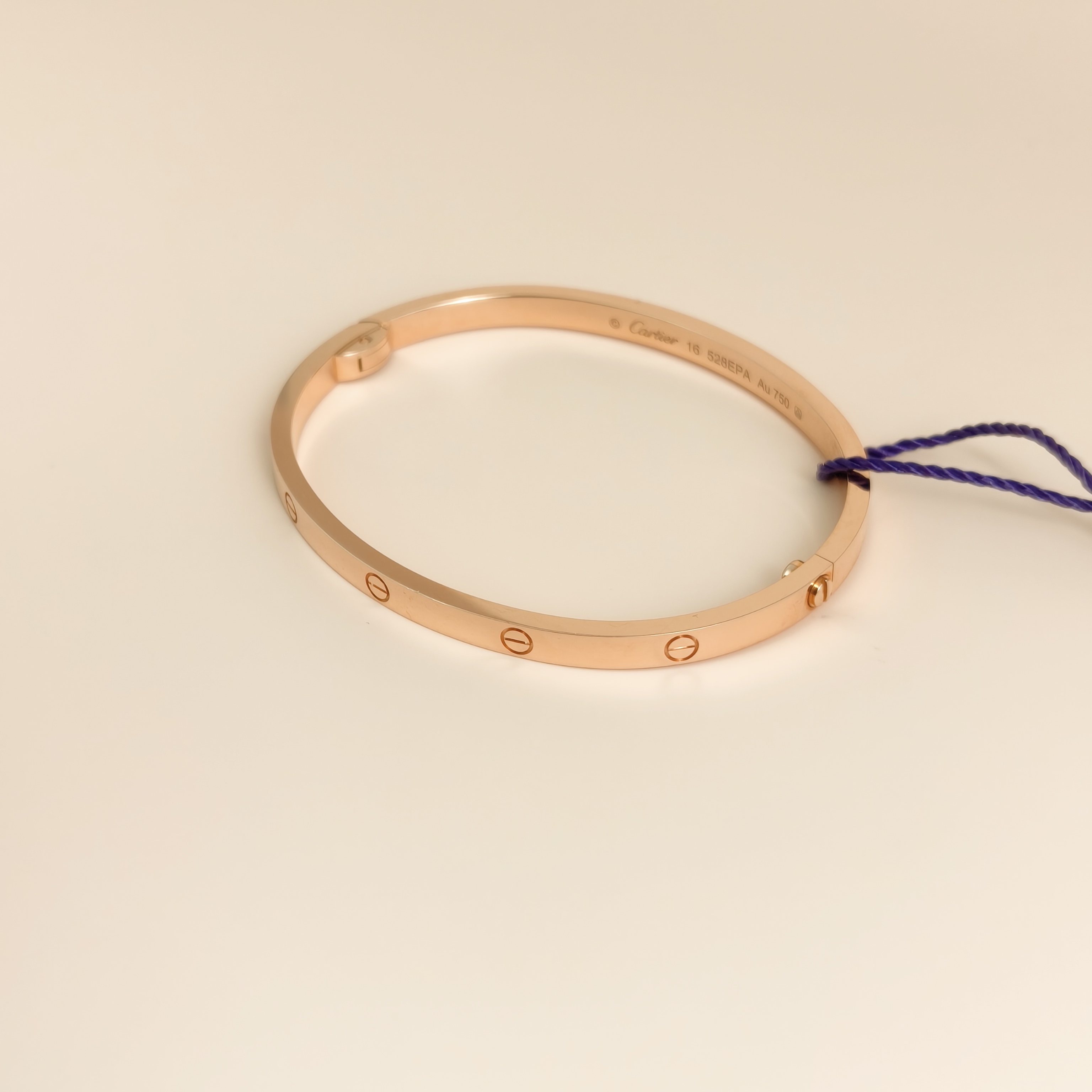 CARTIER Bangle Love Rose Gold 18KR ose Gold Small Edition 3.6 16 — cover view 6 of 7