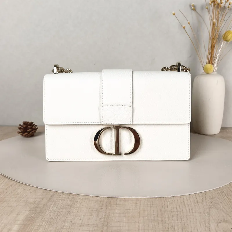 DIOR Crossbody Bag30Montaigne 30White Calfskin Medium25 × 9 × 16.5 cm