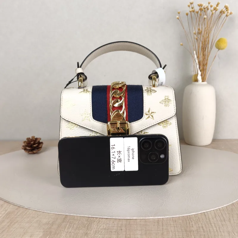 GUCCI Crossbody Bag Sylvie Edition White Calfskinmini20 × 8 × 14 cm — cover view 3 of 5