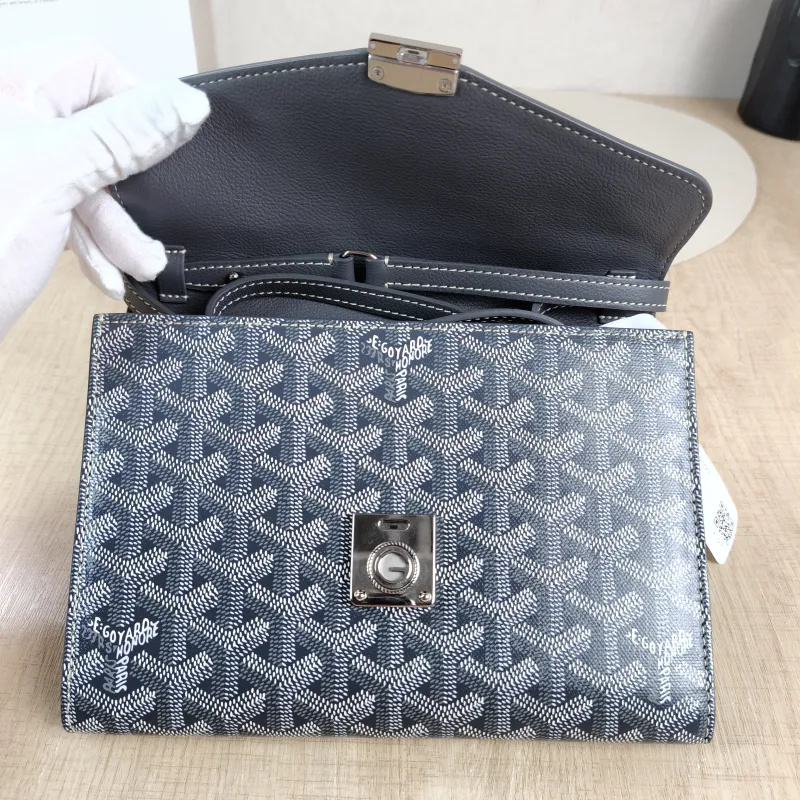 GOYARD Crossbody Bag Chypre Crossbody Bag Grey PVC One Size 21 × 4 × 16 cm — detail view 10 of 13