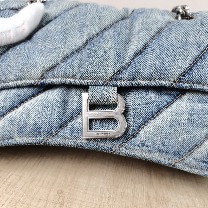 BALENCIAGA Shoulder Bag CRUSH Chain Bag Blue Small 25 × 8 × 15 cm — detail view 11 of 12