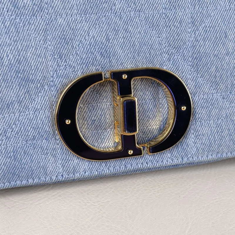 DIOR Crossbody Bag Caro Chain Bag Blue Small 20 × 7 × 13.5 cm — detail view 13 of 14