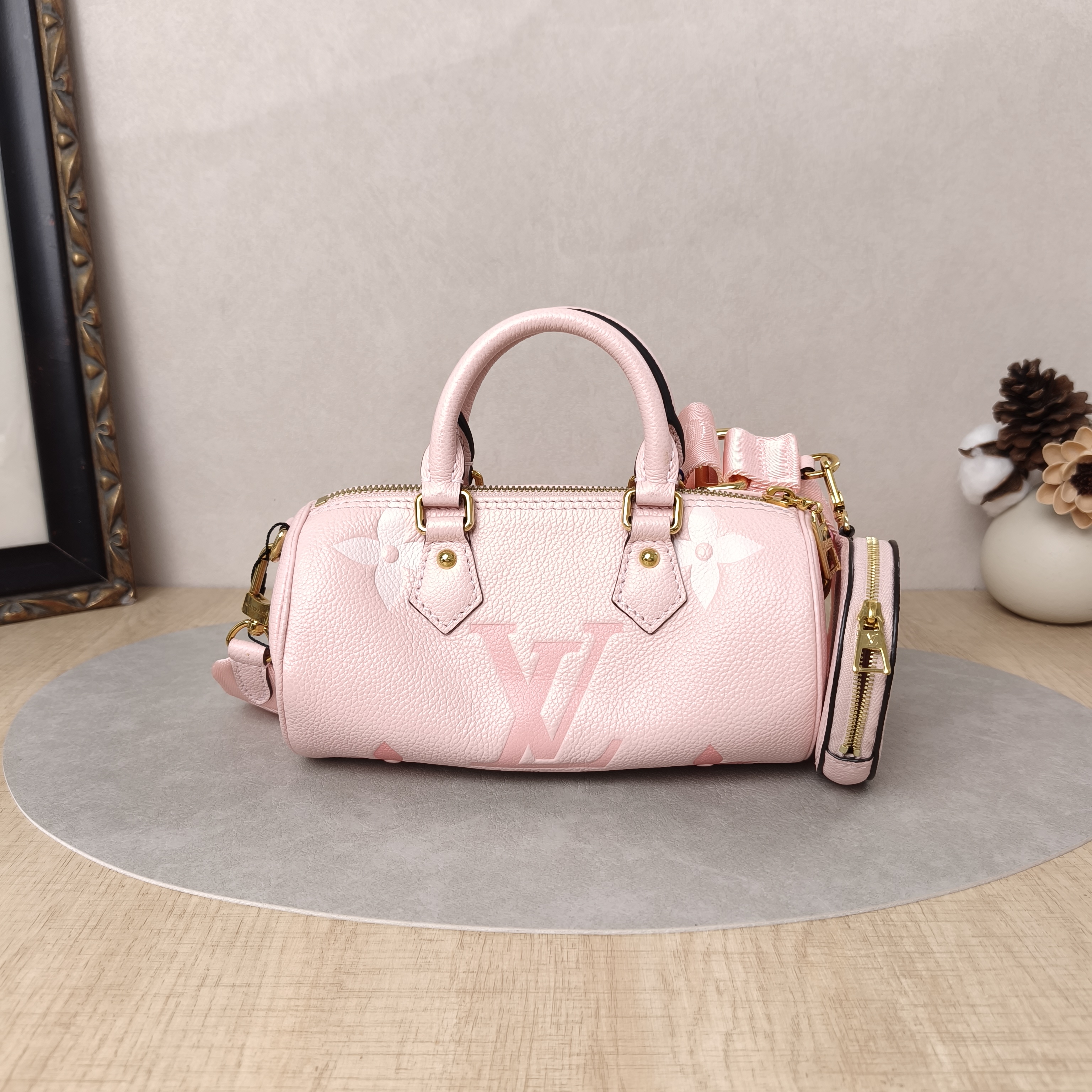 Louis Vuitton Crossbody Bag Papillon Pink Monogram Empreinte Embossed Calfskin BB20 × 10 × 10 cm — cover view 1 of 1