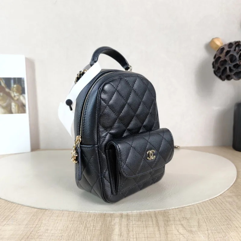Chanel Backpack mini Backpack Collection Black Grained Calfskin One Size 13 × 9 × 18 cm — cover view 2 of 6