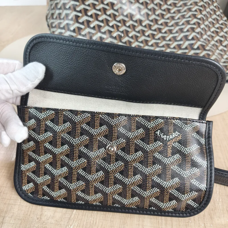 GOYARD Shoulder Bag Boheme Hobo​ Black ine Canvas Small 43 × 14 × 27 cm — detail view 7 of 12