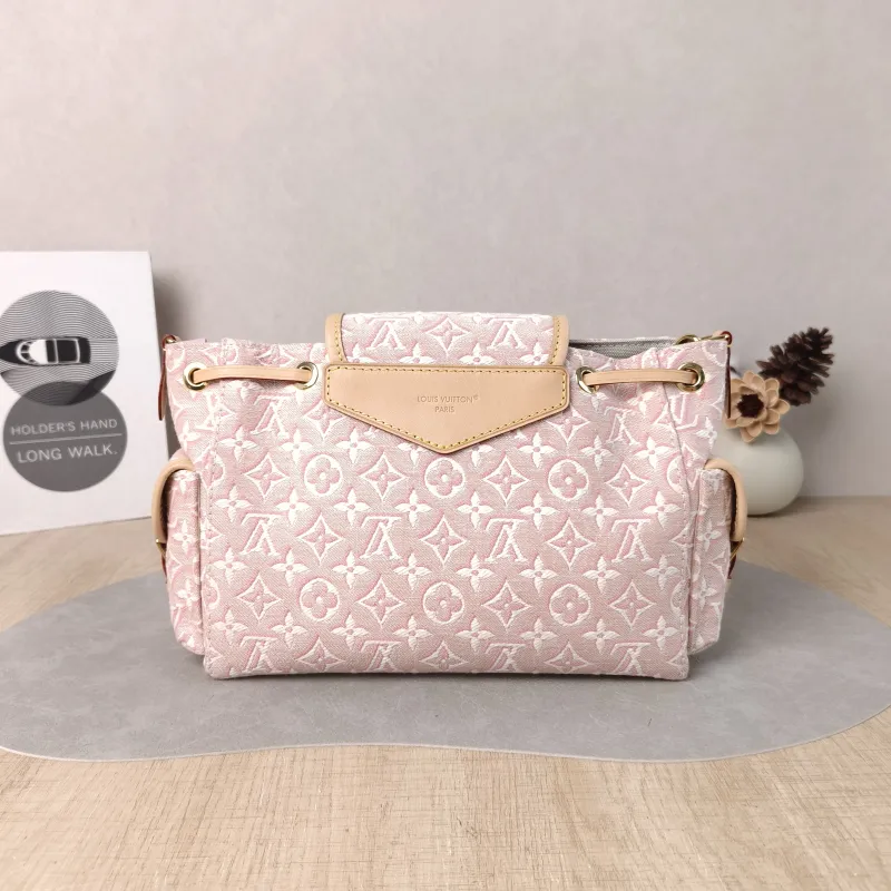 Louis Vuitton Shoulder Bag ODYSSÉE Pink Canvas Small 27 × 12 × 17 cm — cover view 4 of 5