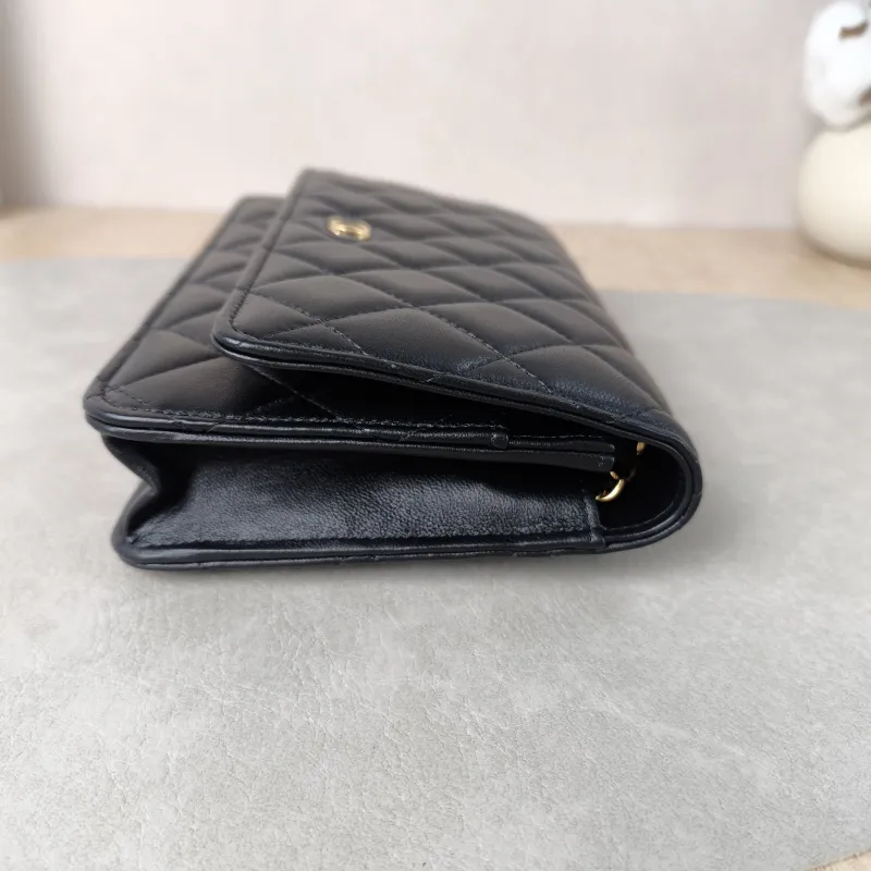 Chanel Crossbody Bag Classic Flap WOC CF WOCWOC Bag Black Lambskinmini19.2 × 3.5 × 12.3 cm — detail view 1 of 12