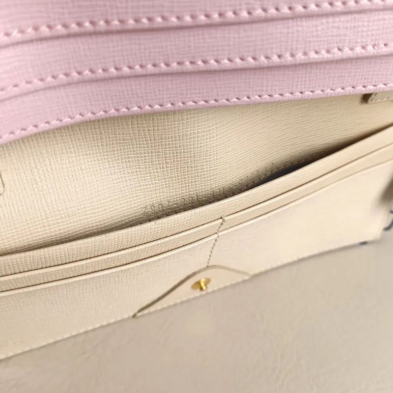 FENDI Crossbody Bag Crossbody Bag Pink Colorblock Calfskin One Size 19 × 2 × 9.5 cm — detail view 6 of 9