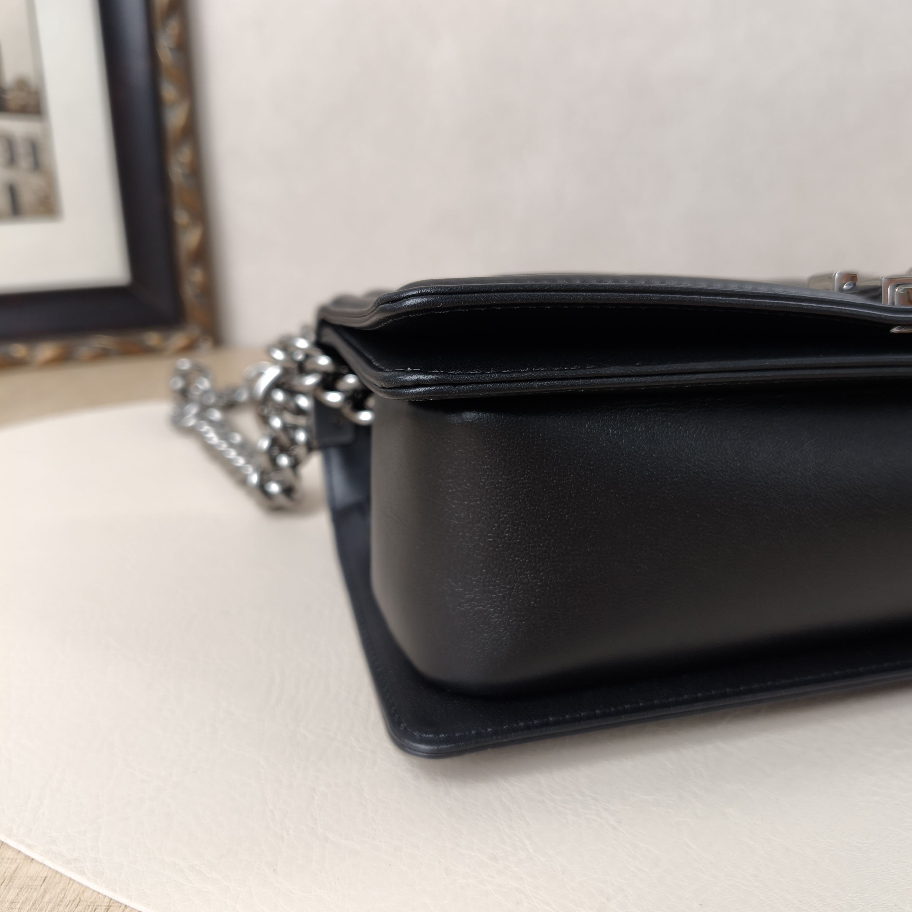 Chanel Crossbody Bagv leboy Black Grained Calfskin Medium25 × 9 × 15 cm — cover view 10 of 11