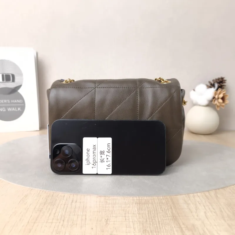 SAINT LAURENT Crossbody Bag Jamie 4.3 Chain Bag Green Lambskin Mini 20 × 7 × 12 cm — cover view 5 of 6