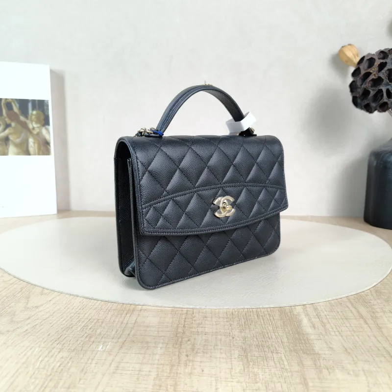 Chanel Backpack Backpack Black Grained Calfskin One Size18.2 × 5 × 14 cm — cover view 5 of 6