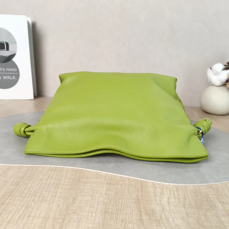 LOEWE Crossbody Bag Flamenco Green Calfskin Mini 24 × 9 × 18 cm — detail view 1 of 13
