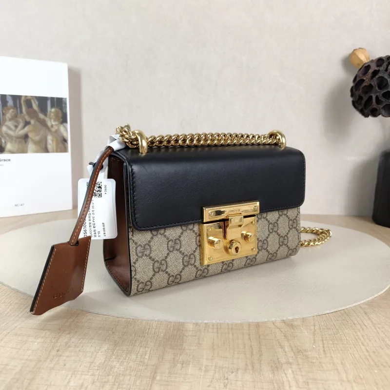 GUCCI Crossbody Bag Padlock Monogram PVC Small 20.5 × 7.5 × 13 cm — cover view 5 of 6