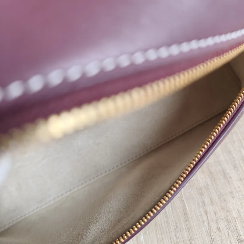 Loro Piana Crossbody Bag Extra Bag L23 Burgundy Calfskin One Size 23 × 7 × 12 cm — detail view 3 of 10