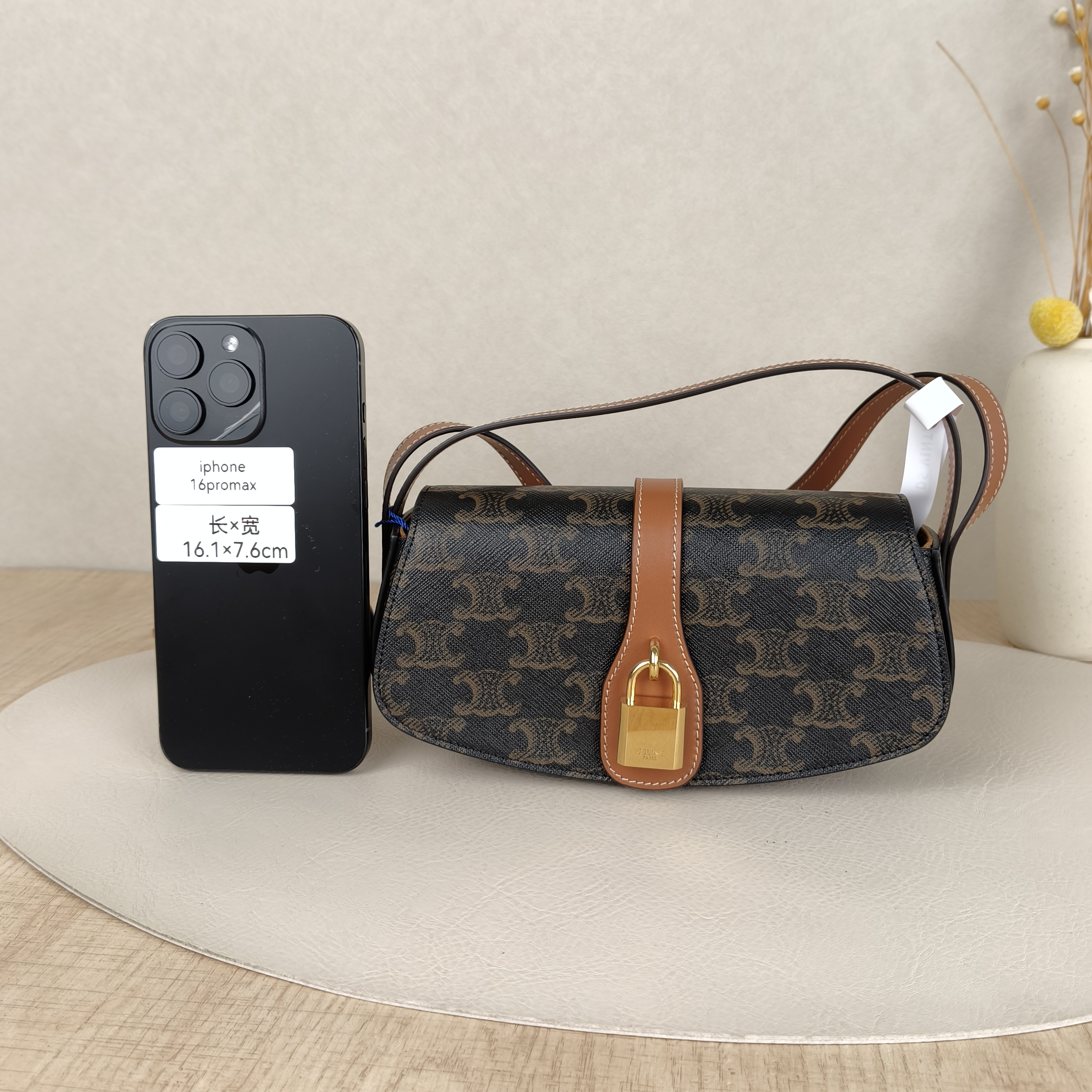 CELINE Crossbody Bag TABOU Monogram PV Cmini18 × 5 × 8 cm — cover view 9 of 10