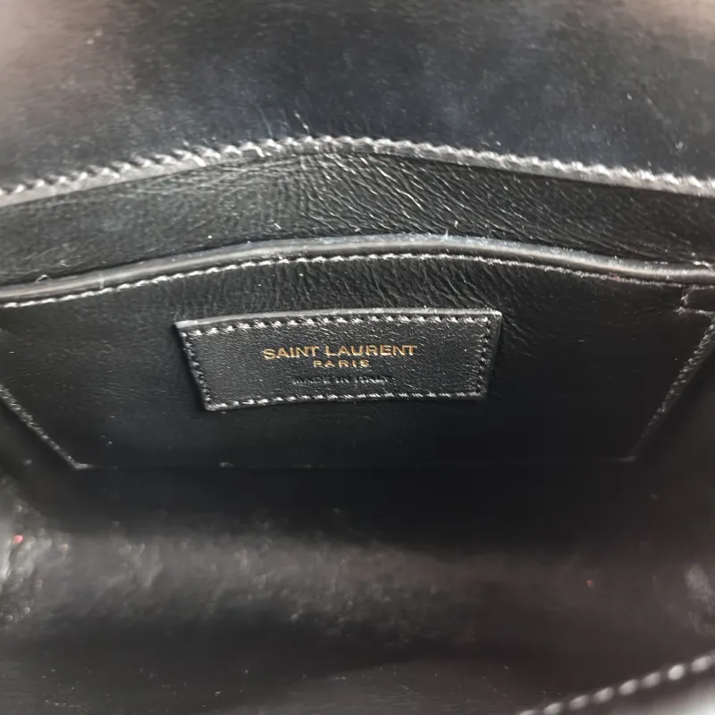 SAINT LAURENT Crossbody Bag MANHATTAN Black Calfskin Mini 19 × 14 × 4 cm — detail view 2 of 11
