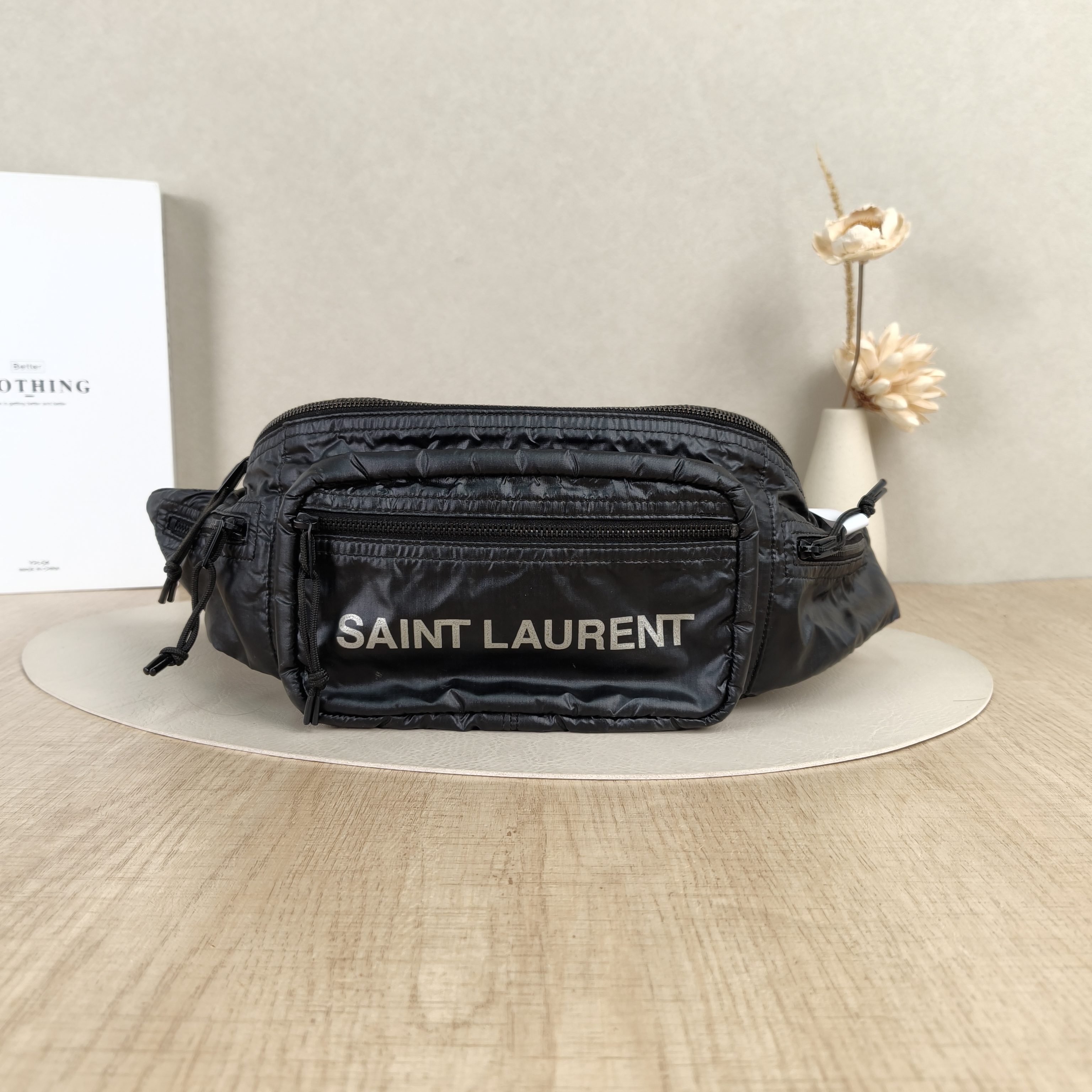 SAINT LAURENT Belt Bag NUXX Black Nylon One Size25 × 9 × 17 cm