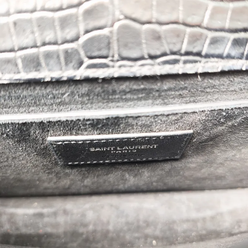 SAINT LAURENT Crossbody Bag SUNSET Black CC alfskin Medium22 × 6.5 × 16 cm Leather Tag — detail view 2 of 16