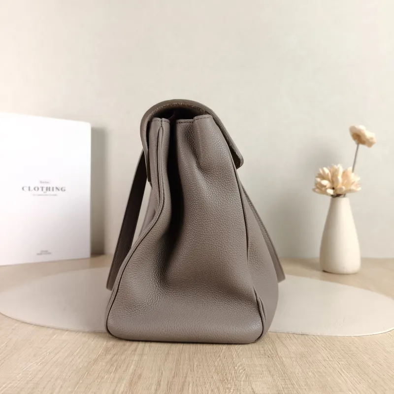 CELINE Shoulder Bag Soft 16Shoulder Bag Grey Calfskin Medium 32 × 15 × 24 cm — detail view 13 of 13
