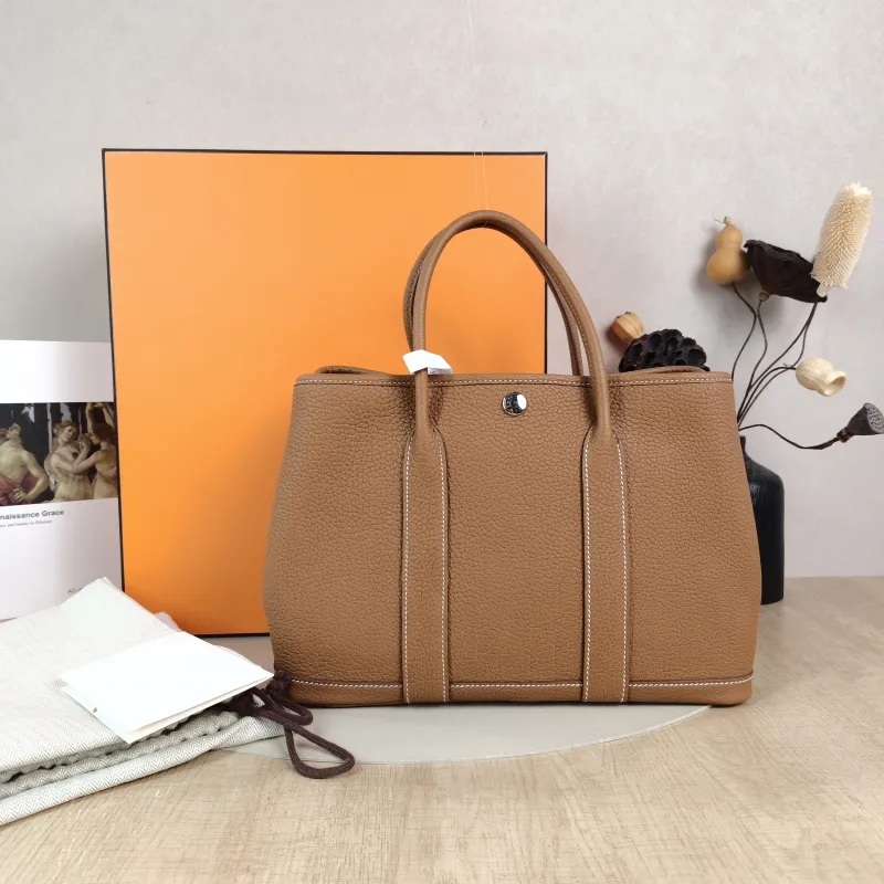 Hermès Top Handle Bag Garden Party 30 30 Negonda Calfskin Medium 30 × 13 × 21 cm K — cover view 4 of 6