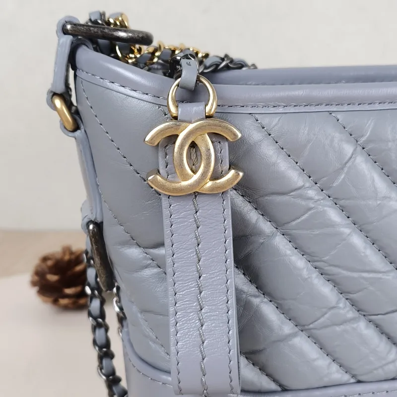Chanel Crossbody Bag v Gabrielle Gabrielle Bag Grey Calfskin Small 20 × 8 × 15 cm 28 — detail view 1 of 14