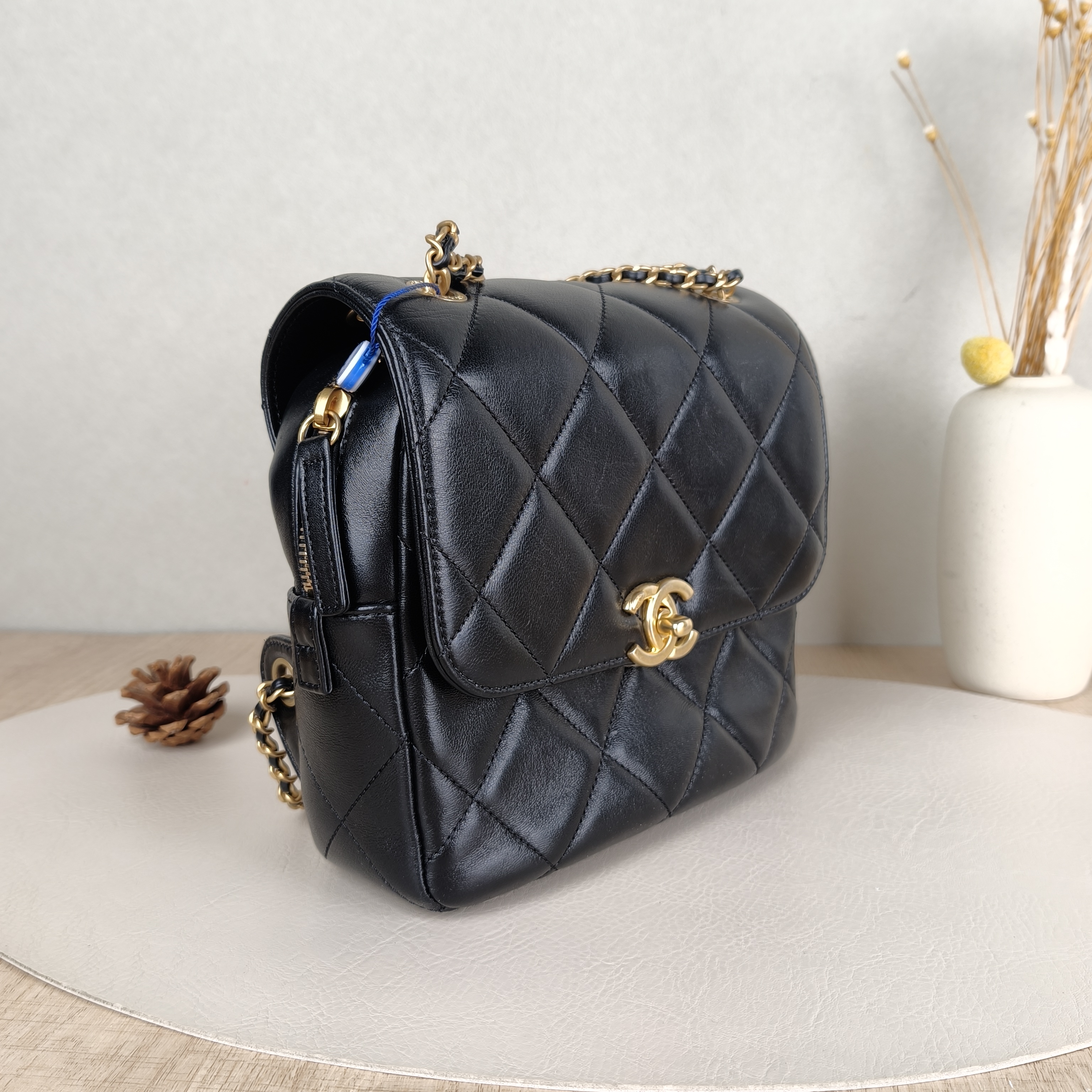 Chanel Backpack Ado Backpack Black Lambskin One Size20 × 7 × 18 cm — cover view 3 of 5