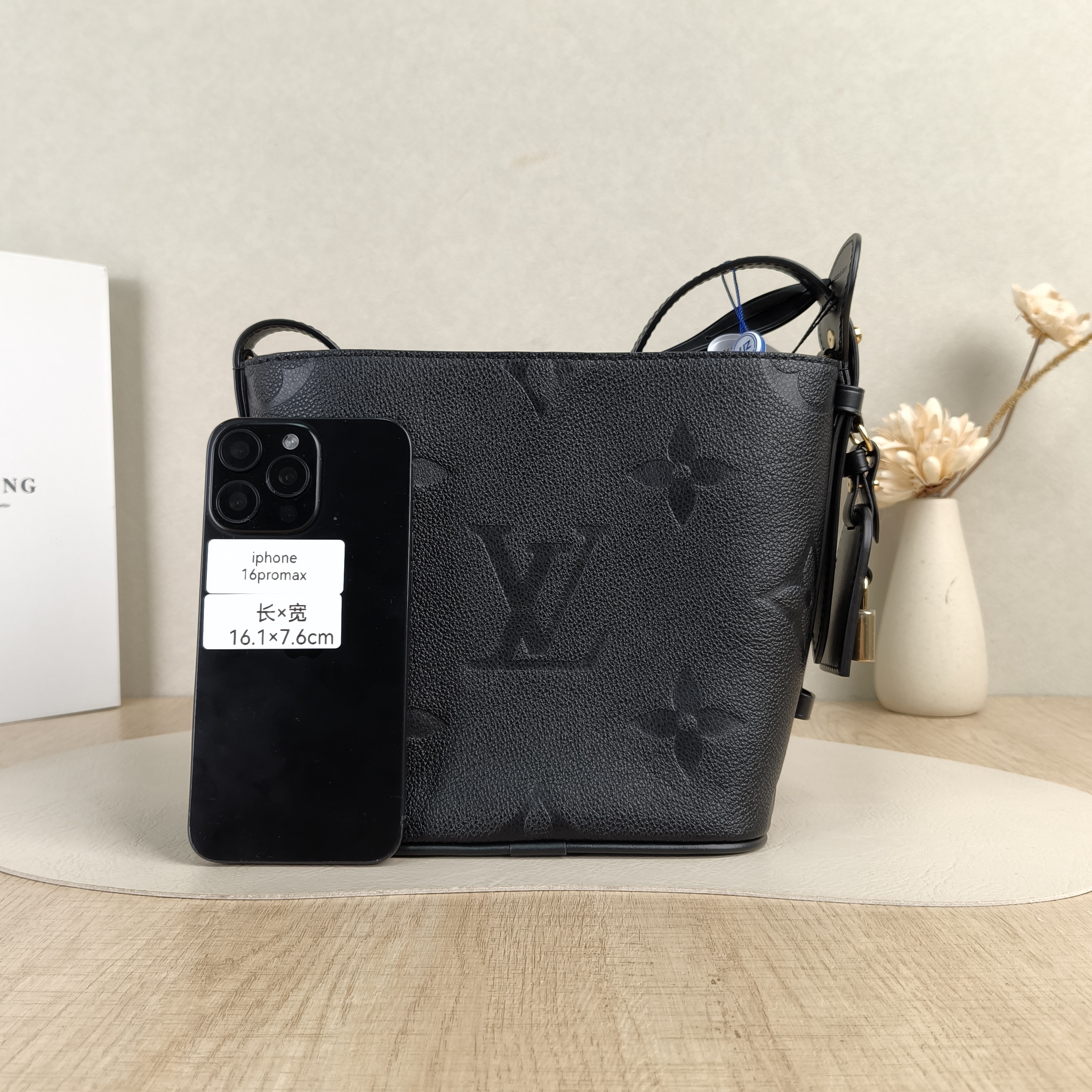 Louis Vuitton Top Handle Bag ALL IN BB Black Empreinte Embossed Calfskin BB18 × 12 × 16 cm — cover view 6 of 6
