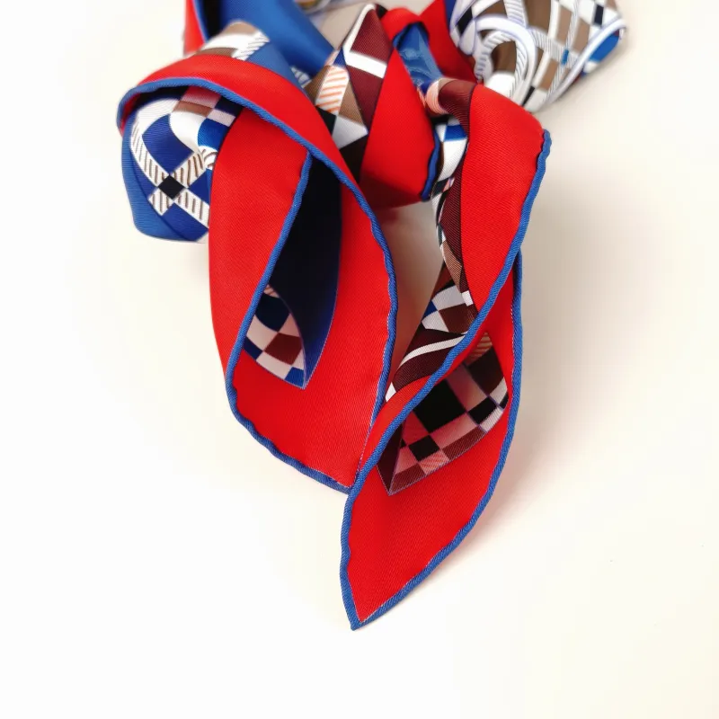 Hermès Blue Red Silk 88*88 — cover view 8 of 9