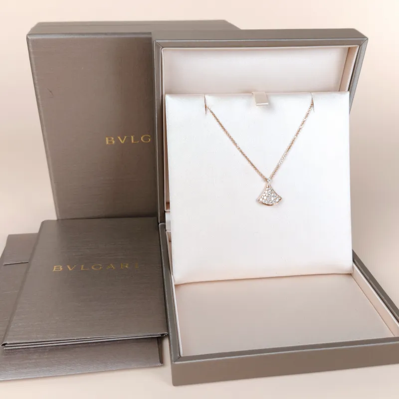 Bvlgari Necklace Divas' Dream Pavé Diamond Rose Gold Diamond18KR ose Gold Small 43cm — cover view 4 of 9