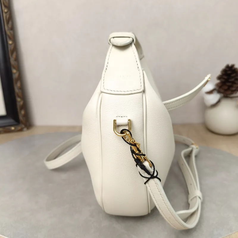 CELINE Crossbody Bag TEEN LULU hobo White Calfskin Small21 × 5 × 24 cm — detail view 15 of 19