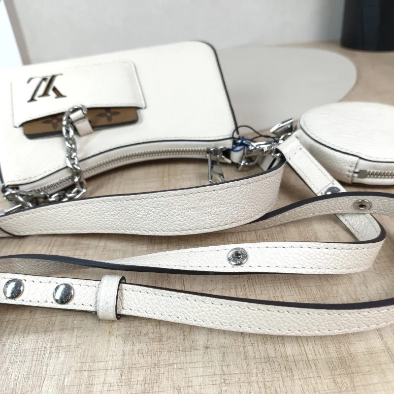 Louis Vuitton Shoulder Bag MARELLINI White Epi Embossed Calfskinmini19 × 6.5 × 13.5 cm — detail view 7 of 11