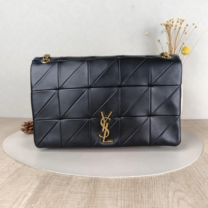 SAINT LAURENT Shoulder Bag Jamie Carre Chain Bag Black Lambskin Large33 × 9 × 22 cm