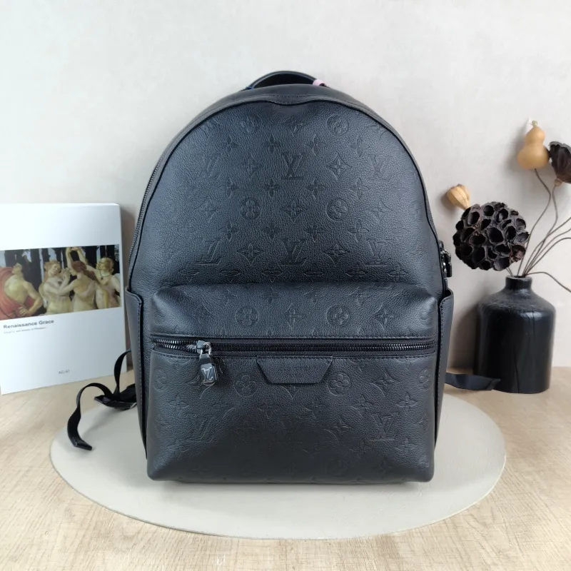 Louis Vuitton Backpack Discovery Backpack Black Calfskin Small 29 × 20 × 38 cm